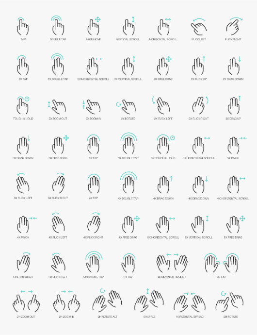 Vector Gesture Icons