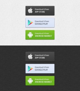 app market buttons psd