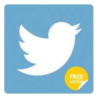 Twitter Flat Icon (Vector)