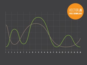 Infographic - Curve Chart Dark Version