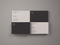 Vertical and Horizontal Business Cards Mockup