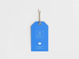 free label tag mockup download