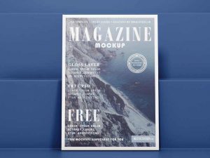 Free Magazine Mockup Archives - Blugraphic