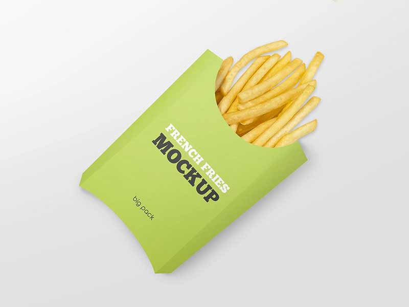 Download French Fries Box Mockup