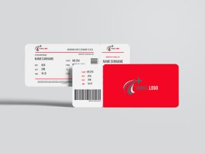 free boarding pass mockup