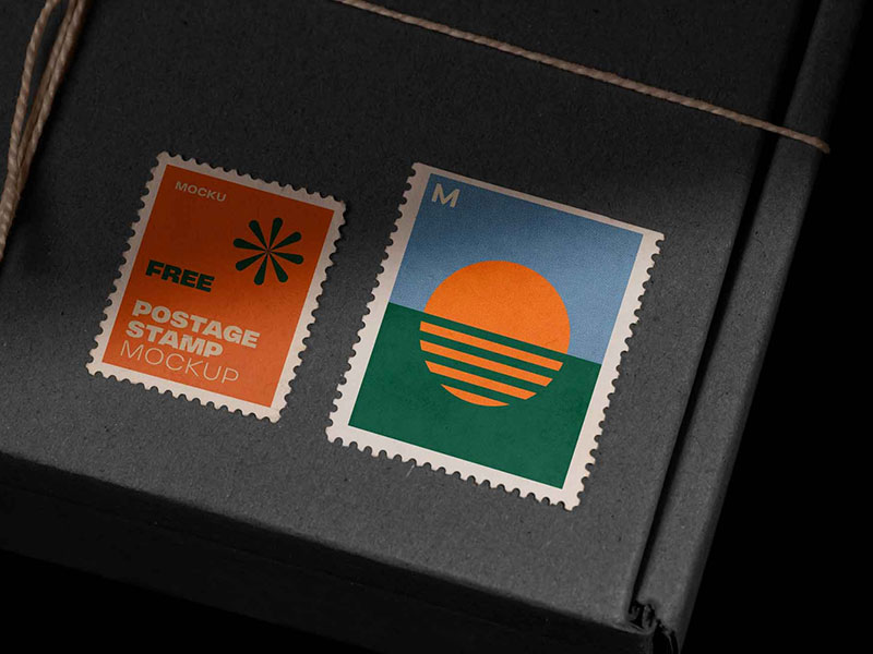 Free Postage Stamp Mockup